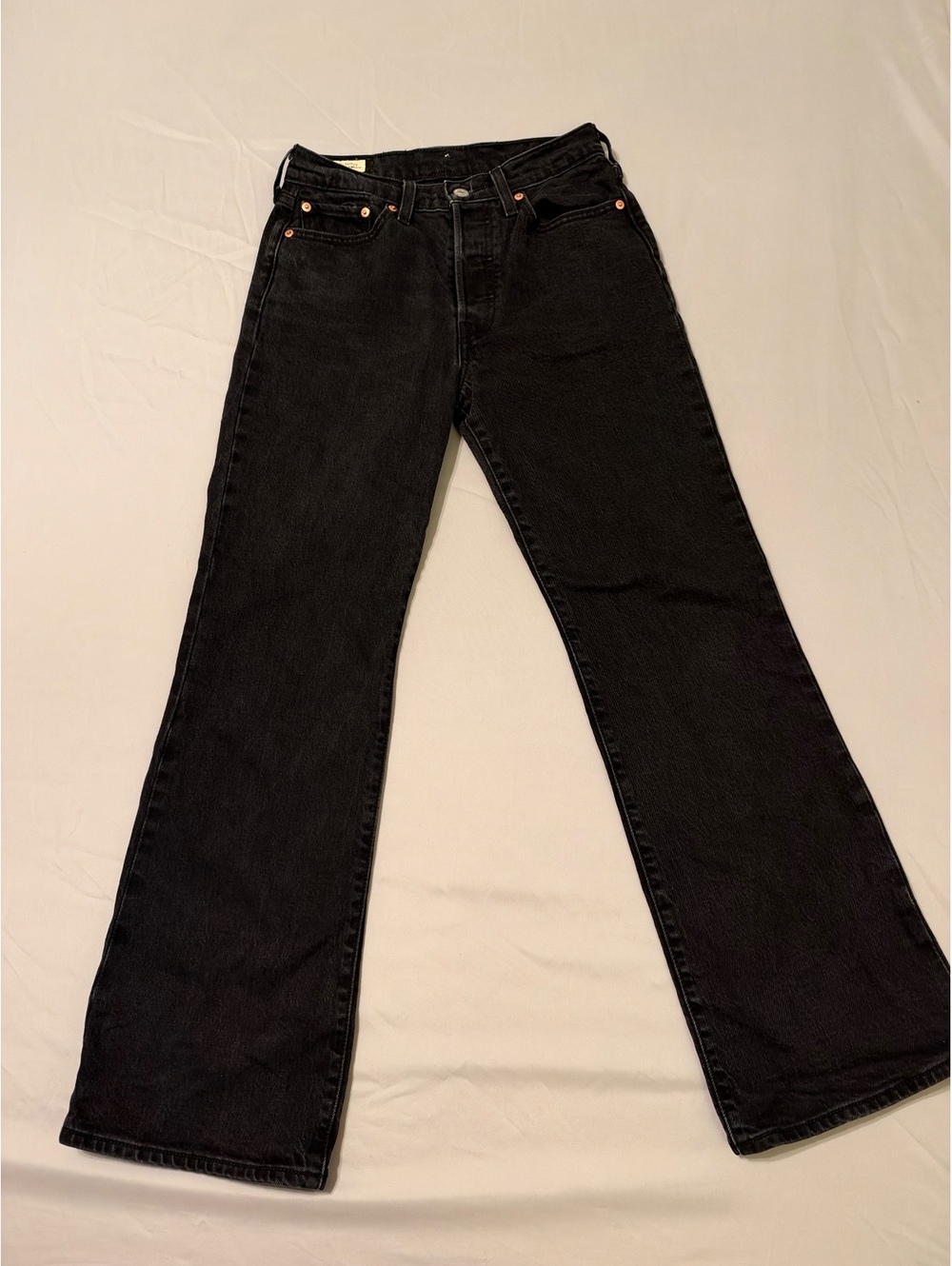 LEVIS Premium Black Denim Jeans with Button Fly